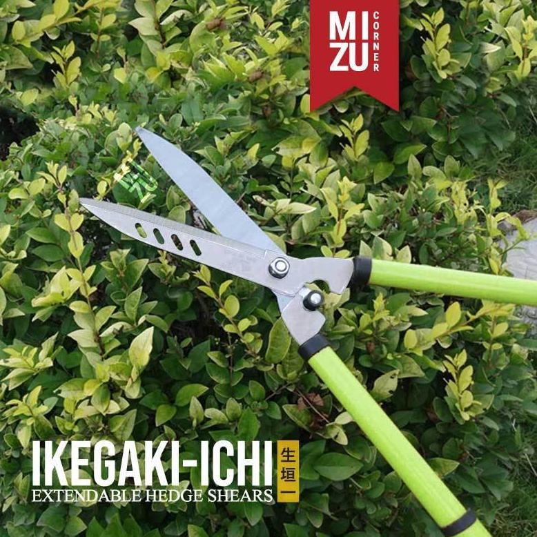 MIZU IKEGAKI-ICHI Extendable Hedge Shears Garden Hedge Clippers Gunting Rumput Dahan Pohon Gunting T
