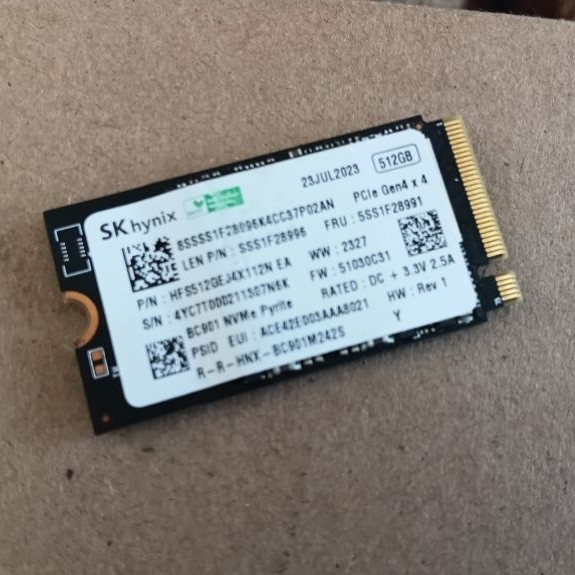SSD NVME 512GB 2242 SK-Hynix Second Good