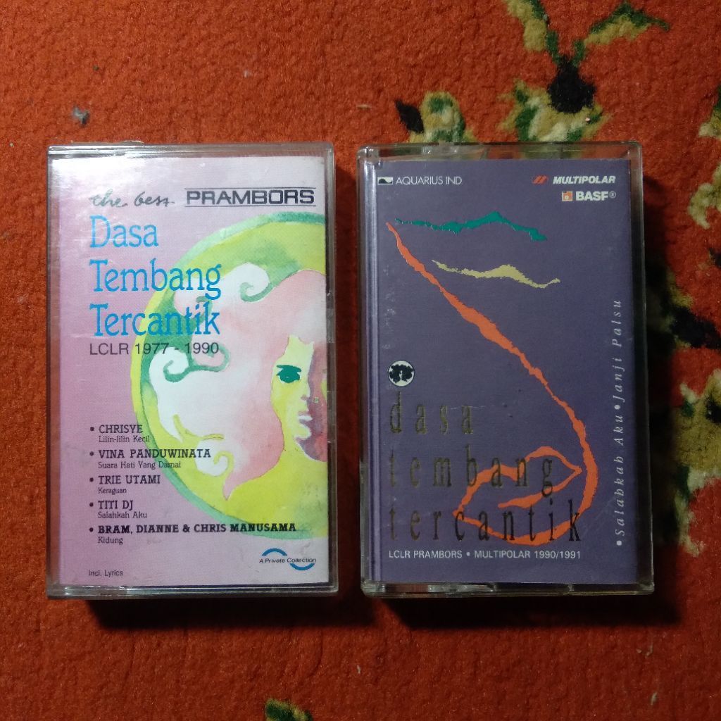 kaset pita sepaket dasa tembang tercantik lclr prambors 1977-1990 & 1990-1991
