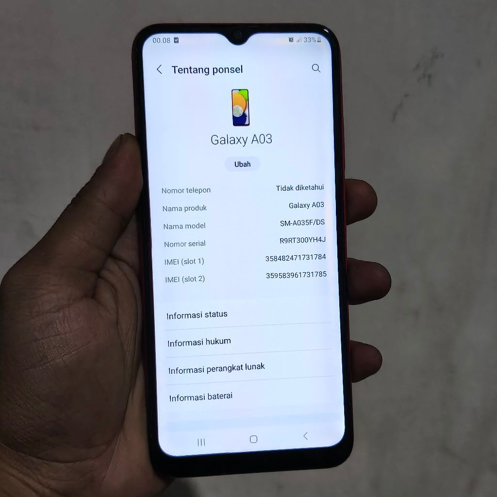 SAMSUNG A03 Ram 4/64