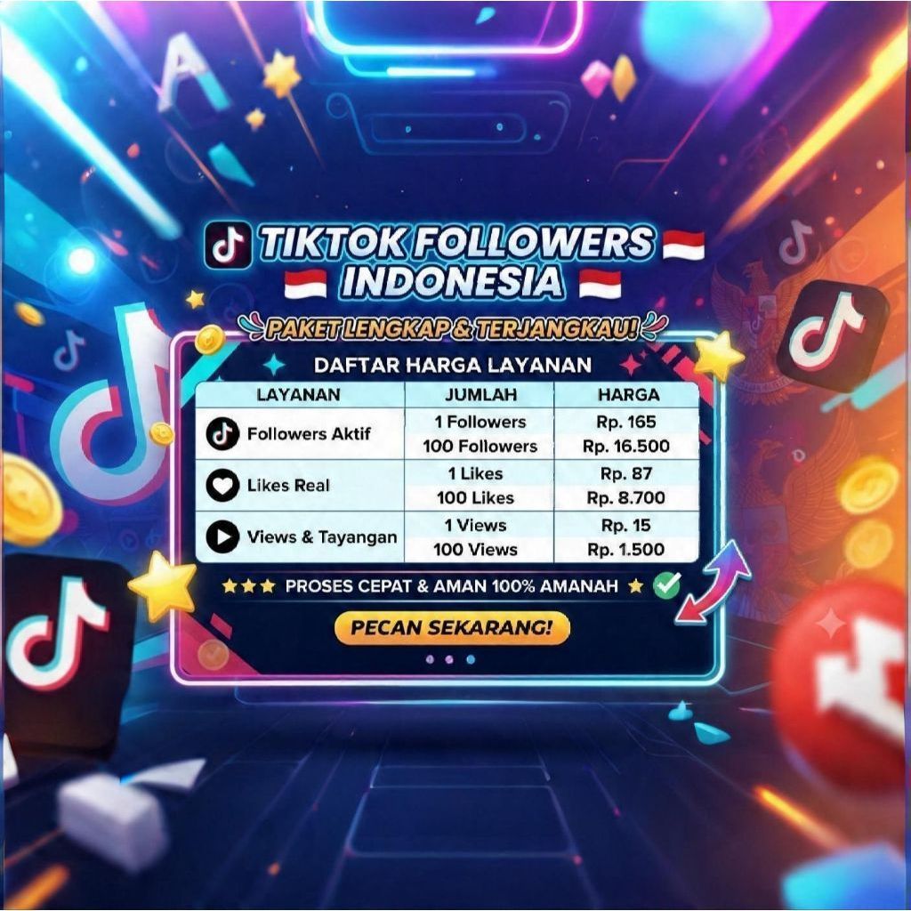 TIKTOK followers indonesia aktif