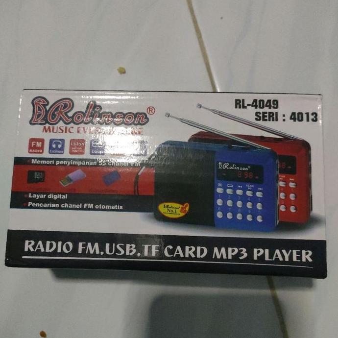Radio Mini D-55 Digital Mini Speaker Portabel FM Radio Player TF Card