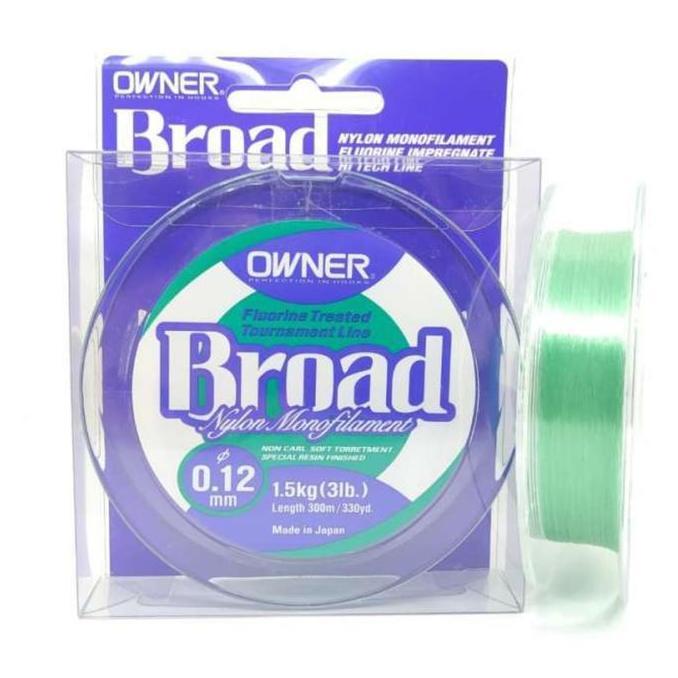 Senar Owner Broad 300M Ukuran Lengkap 0.12 0.14 0.18 0.20 0.22 0.24 0.26 0.28 0.30 0.33 0.37 0.40 Le