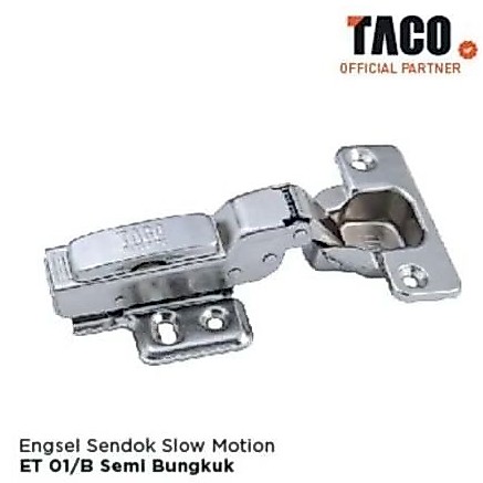 (1 Dus = 50 Set) Engsel sendok slowmotion TACO ET 01/B [Semi Bengkok]