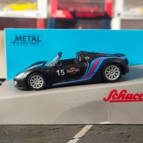 Diecast Schuco Porsche 918 Spyder Martini Black