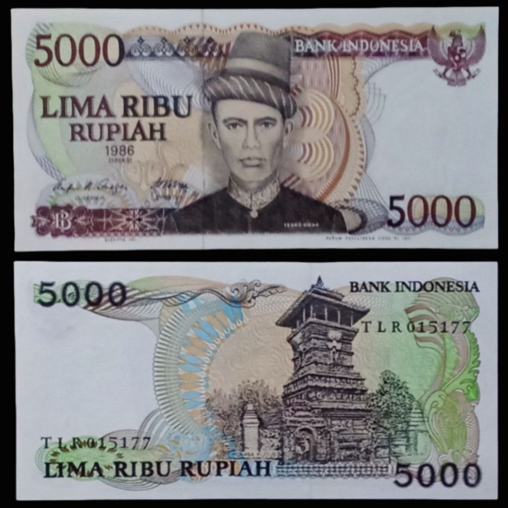 Uang Kuno 5000 Rupiah Tahun 1986 Teuku Umar UNC Gress