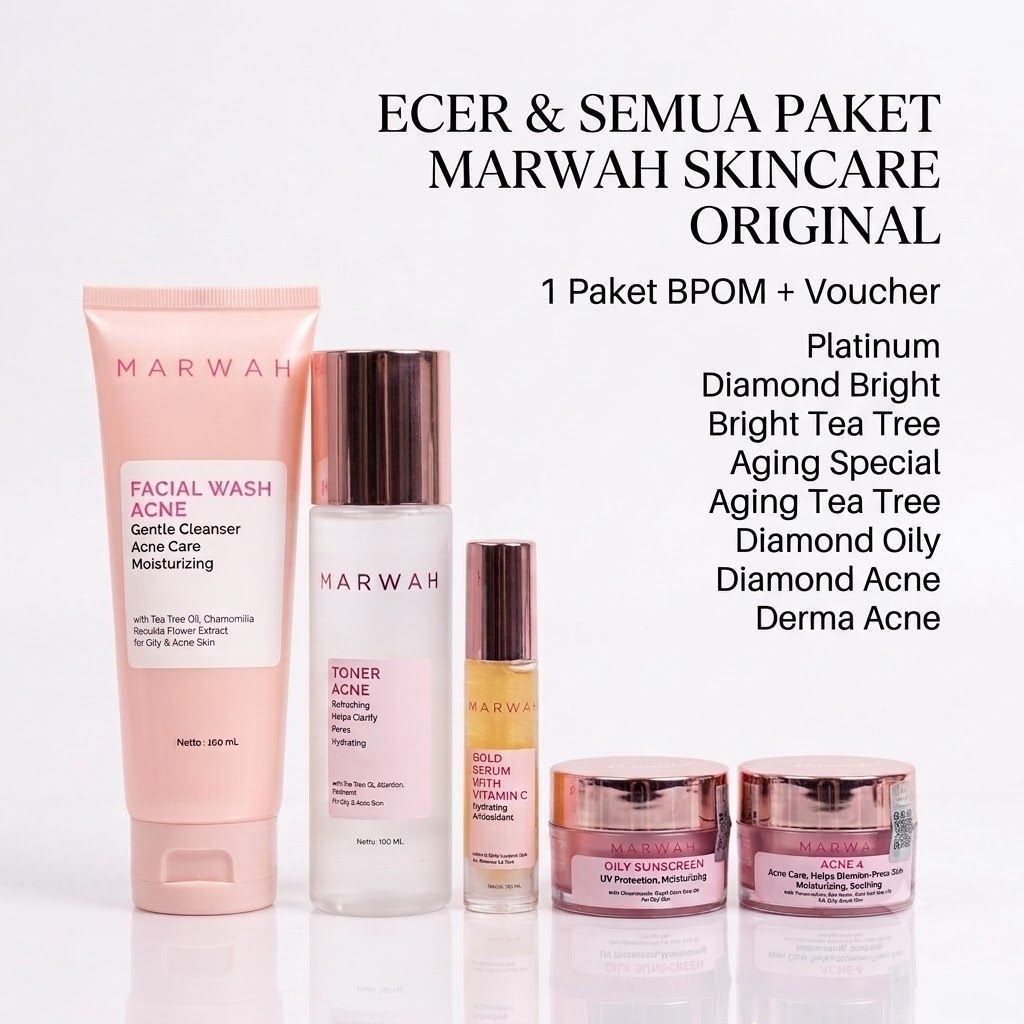 Putih Glowing - Ecer dan Paketan Marwah skincare Platinum Diamond Brightening anti aging spesial tea