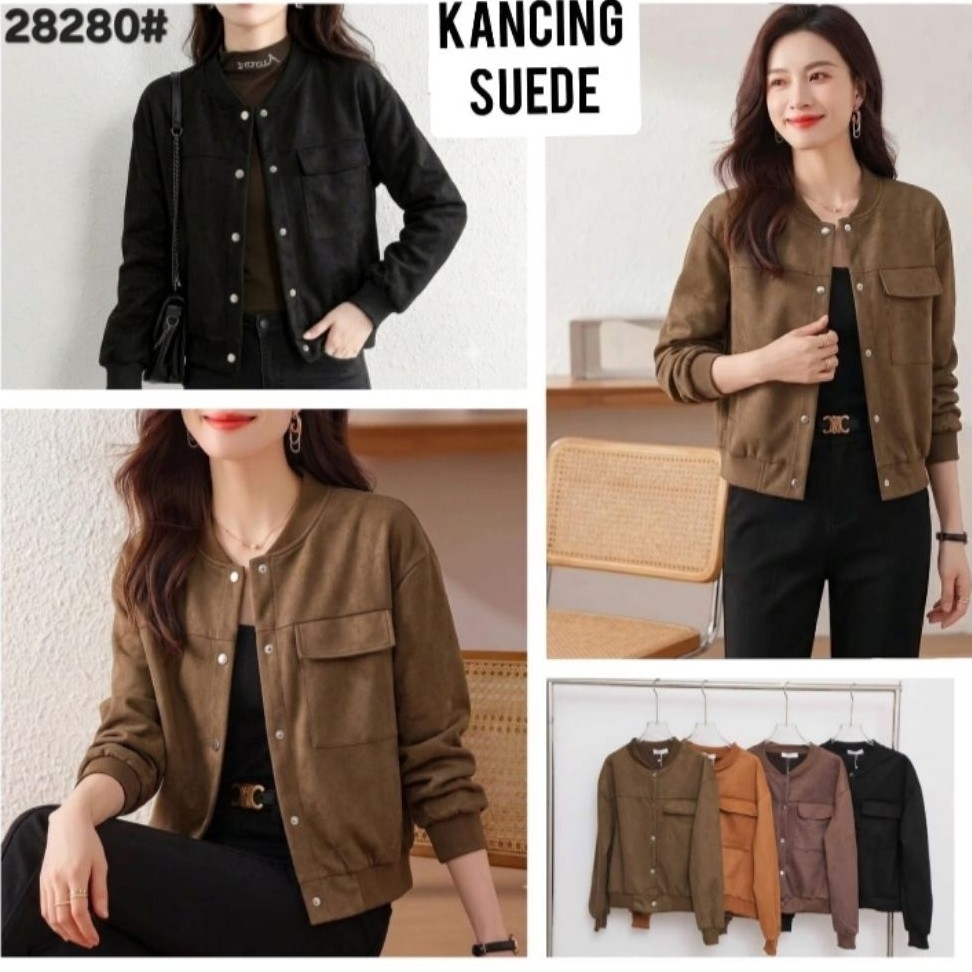 jacket blazer TOMTOM bahan suede premium