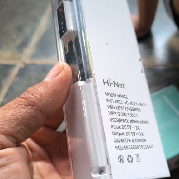 Modem Wi-Fi Hi-Net MF932 4G-MFi 8000mAh