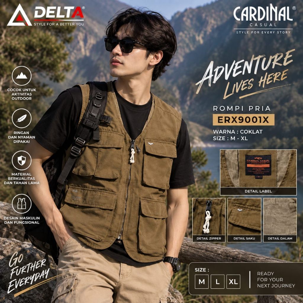 CARDINAL Vest Rompi Katun Original || Rompi Katun Original CARDINAL || 0383