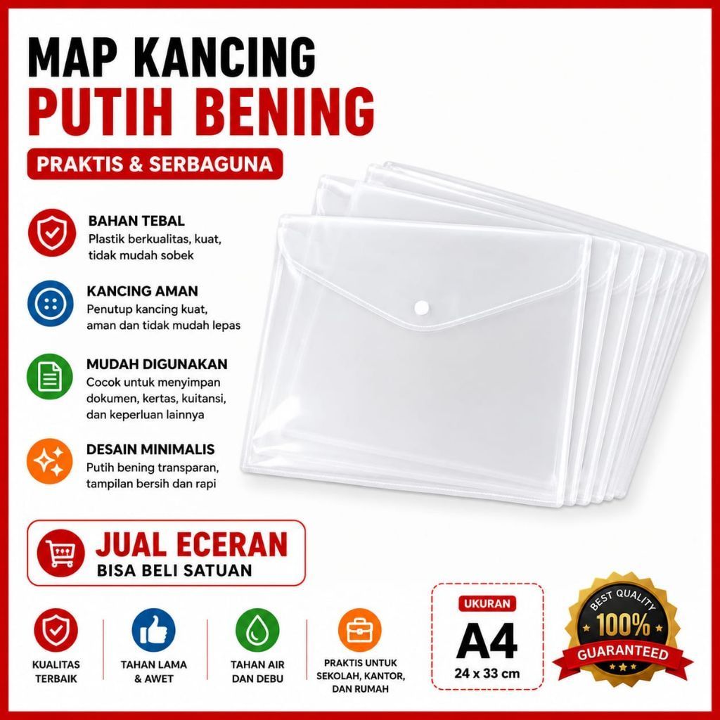MAP KANCING PLASTIK PUNGGUNG DATA PLUS GROSIR