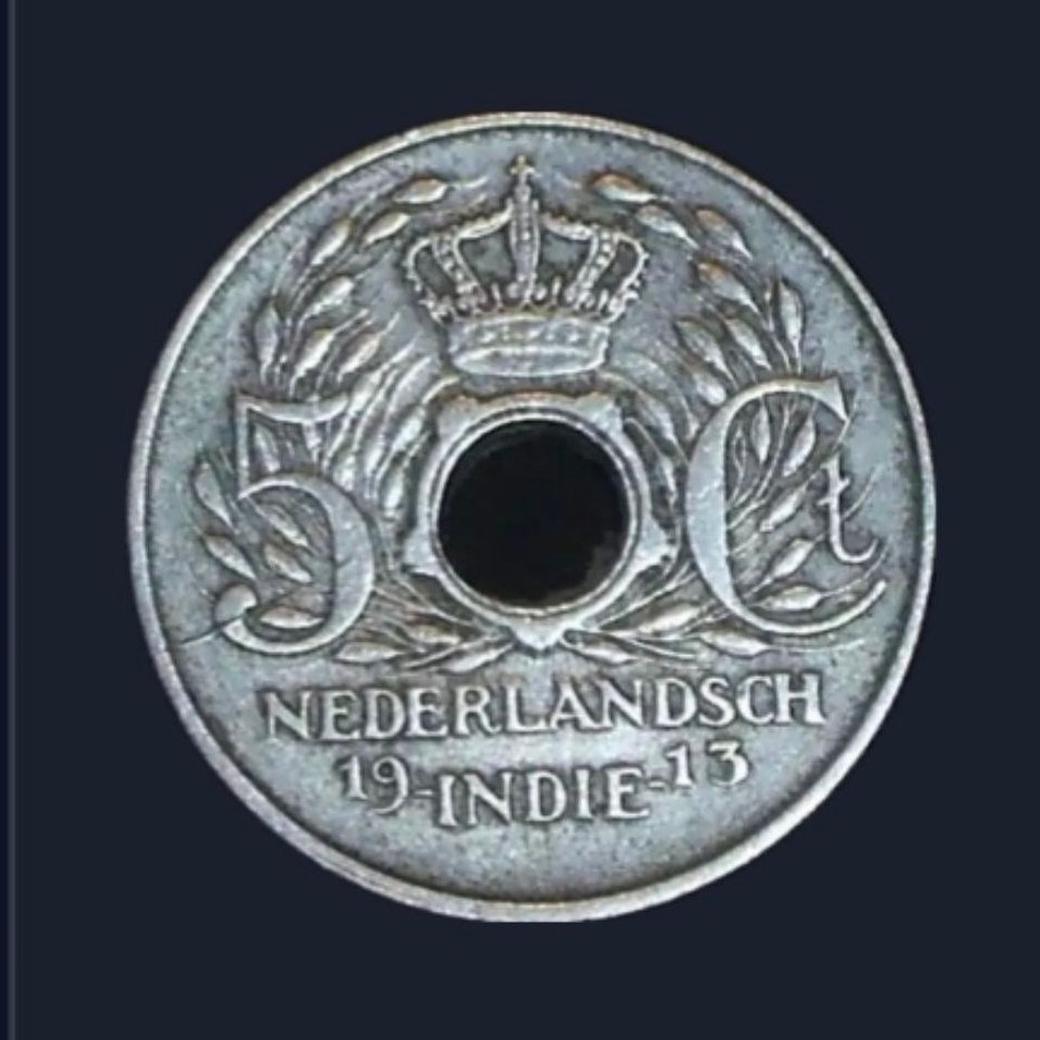 Koin 5 Cent Nederlandsch Indie 1913 Kuno