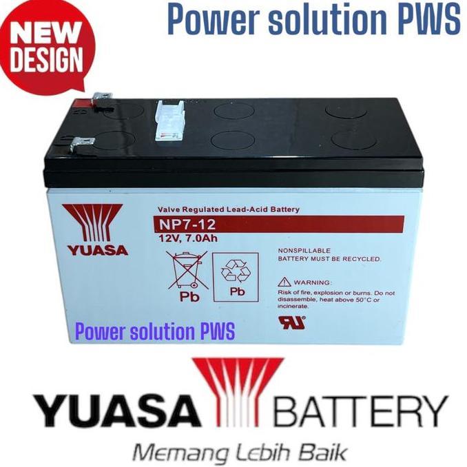 Baterai Aki Kering Yuasa 12v 7Ah Aki Kering Ups Yuasa Np7-12 12V 7Ah