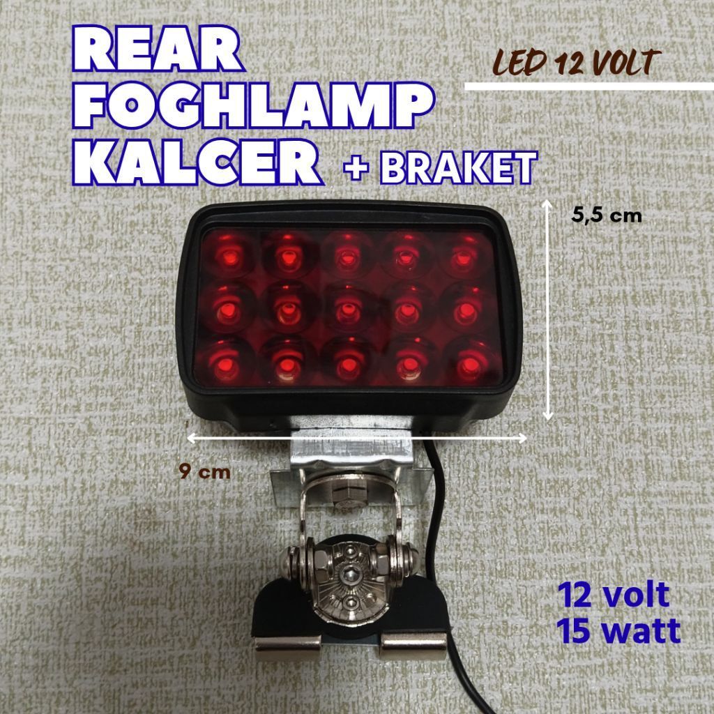 Rear Foglamp Rear foghlamp reverse Lamp Universal Led Dengan Braket Jepit