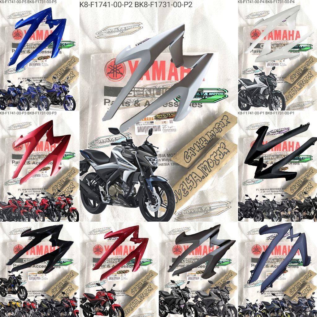 COVER SIDE BODY TANGKI SAMPING YAMAHA VIXION R LED VIXION NEW VXN 2017-2022 ORI YAMAHA BK8-F1741-00 