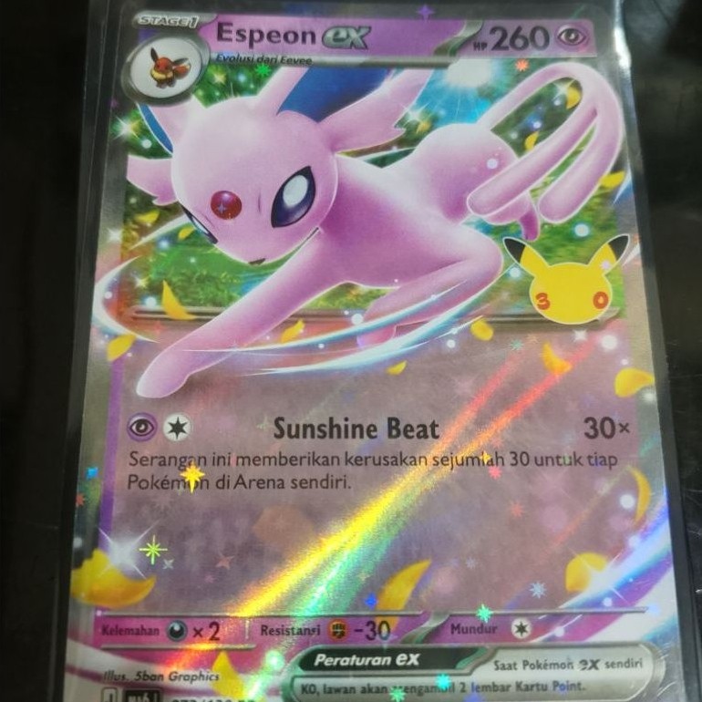 Pokemon Espeon EX RR 30th annivesary ind