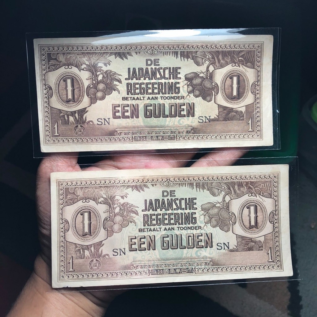 Koleksi Uang Kertas Indonesia EEN Gulden 2 Lembar Mulus