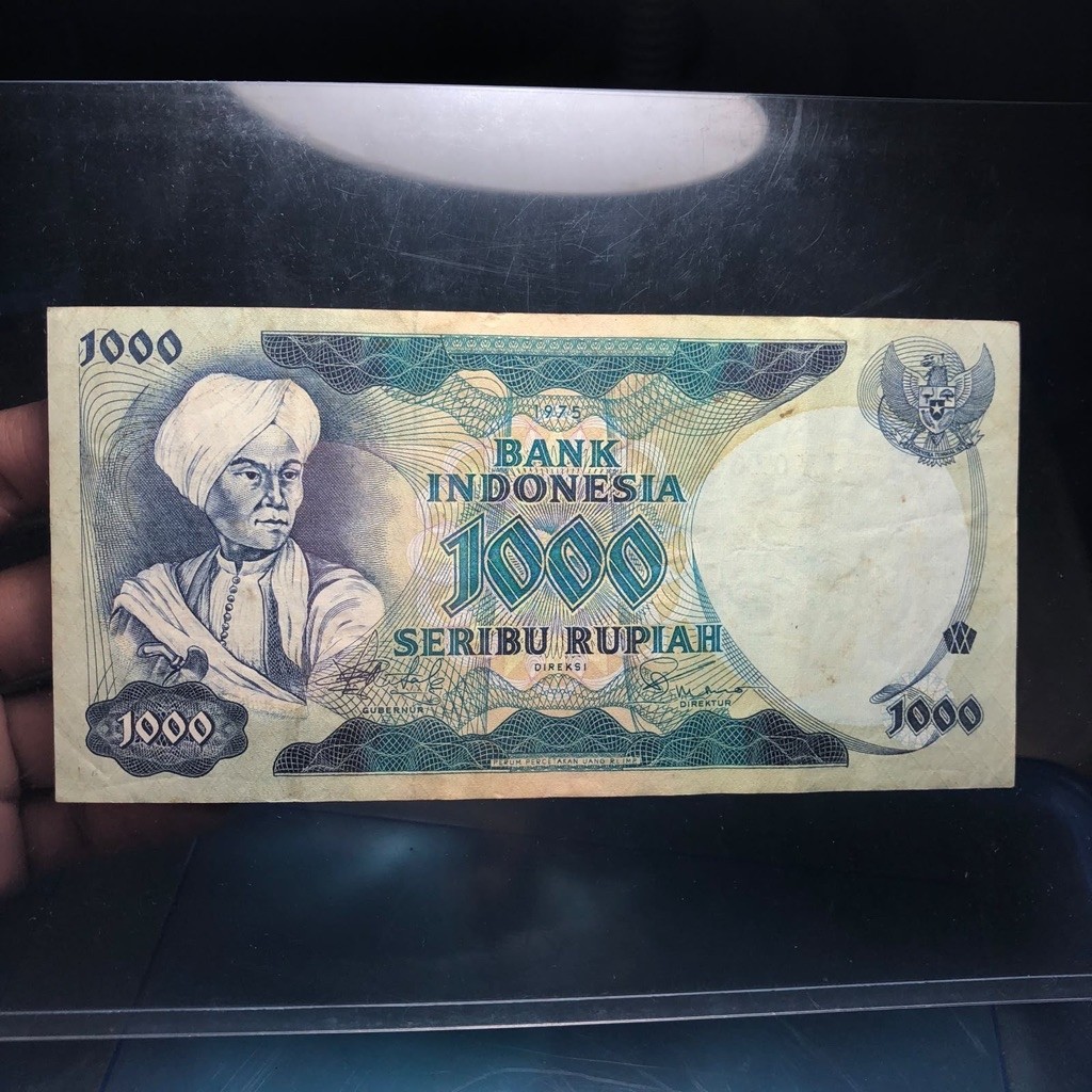 Uang Kertas Kuno 1000 Rupiah Pangeran Diponegoro 1975