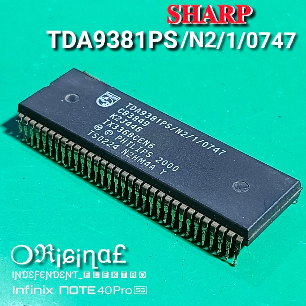TDA9381PS/N2/1/0747   ic tda9381ps/n2/1/0747 IX3368CEN6   TDA9381PS original Tv sharp