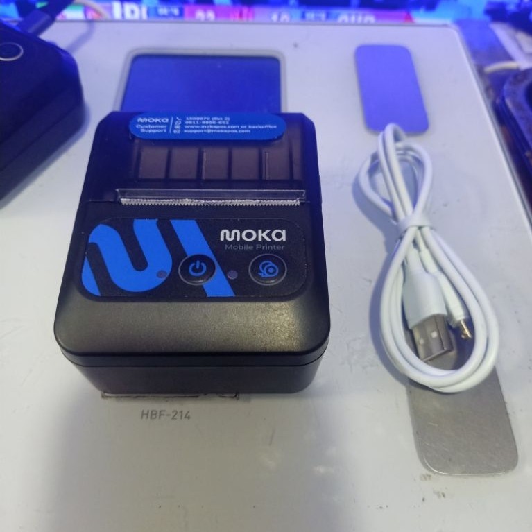 MOKA Mobile Printer.Second Normal Mulus ( Unit + Kabel data )