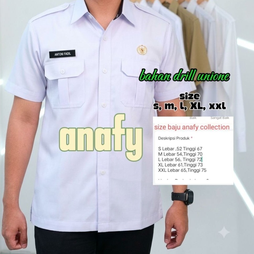 KEMEJA LENGAN PENDEK PUTIH ASN PNS KEMEJA PUTIH ASN PNS KEMEJA DUA SAKU ASN