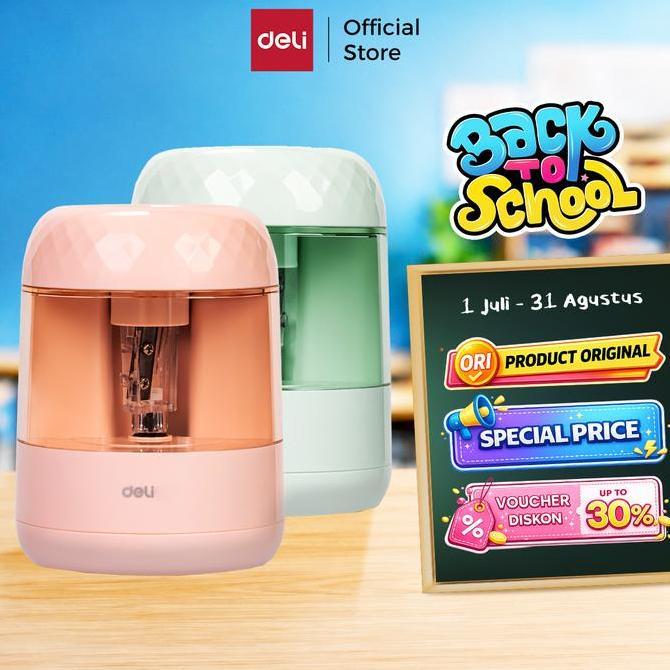 Deli Rautan Pensil Elektrik Otomatis / Electric Pencil Sharpener VA100