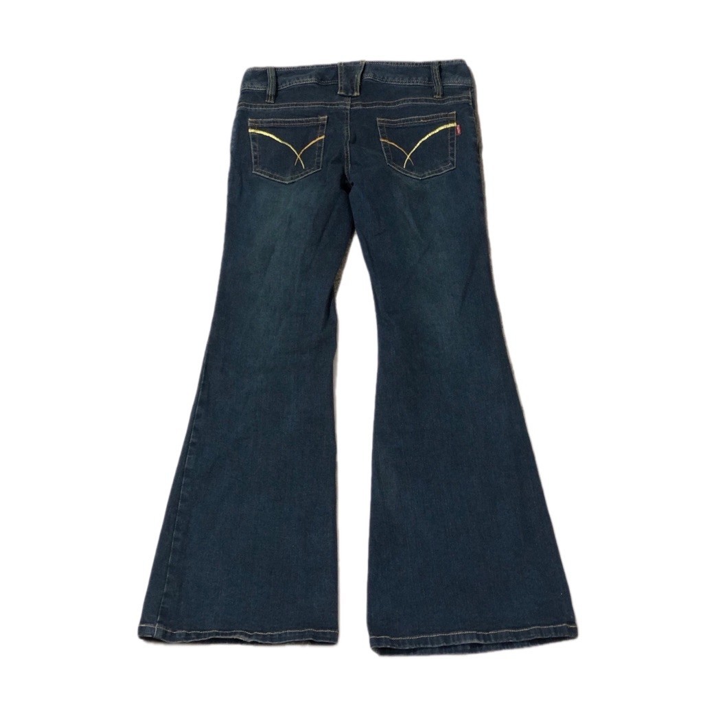 Y2K vintage fecile low rise super flare denim jeans