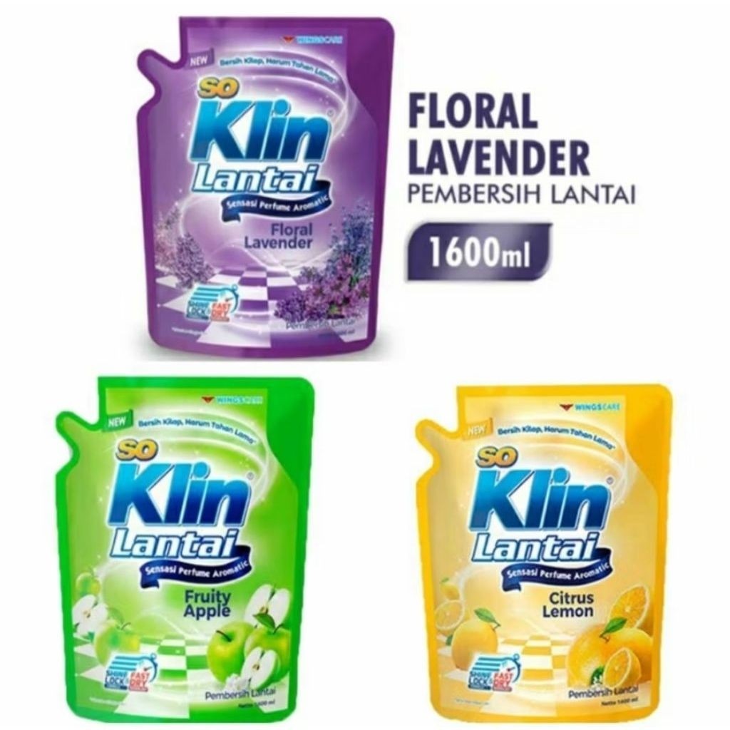 [Ecer] SoKlin Lantai Pouch 1600ml