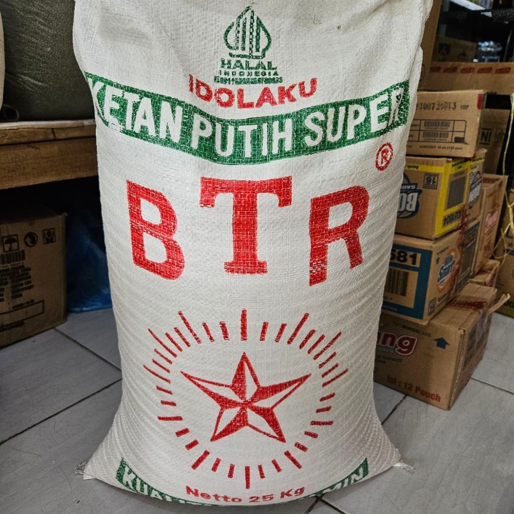 Beras Pulut / Ketan Putih Bersih BTR Super 25kg