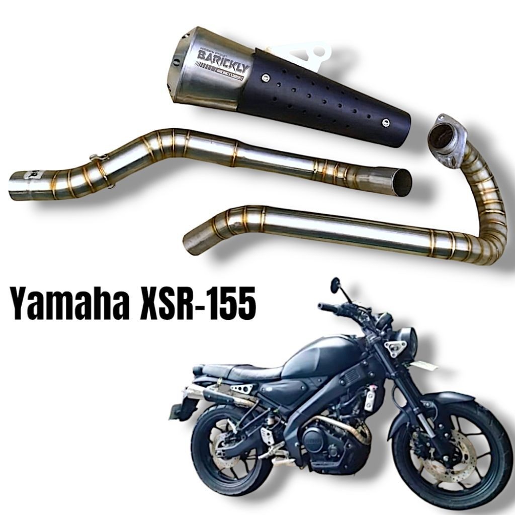 Knalpot Yamaha XSR 155 PNP Tipe Scrambler Fullsystem Stainless Steel