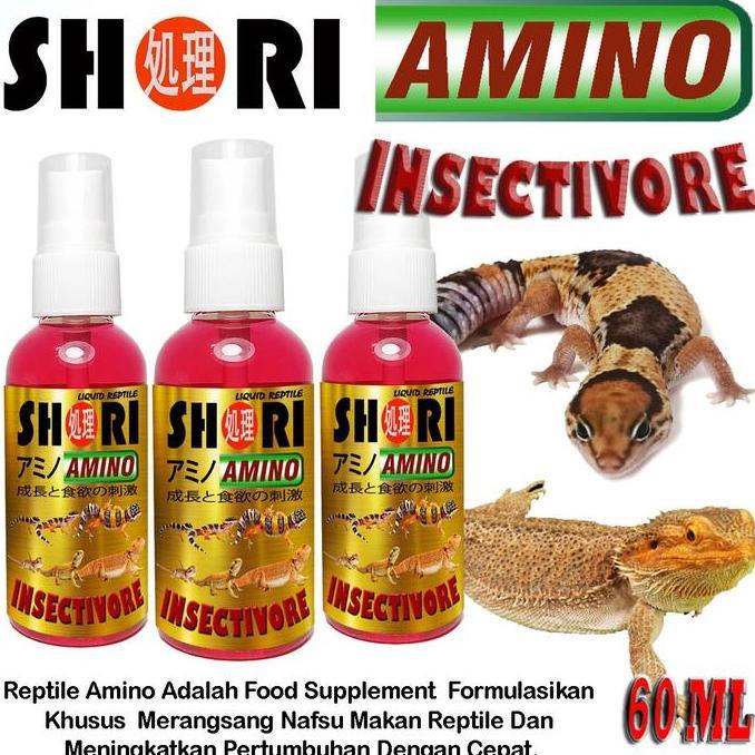 SHORI AMINO INSECTIVORE OBAT PENAMBAH NAFSU MAKAN PERTUMBUHAN REPTILE VITAMIN GECKO SALVA VARANUS BE