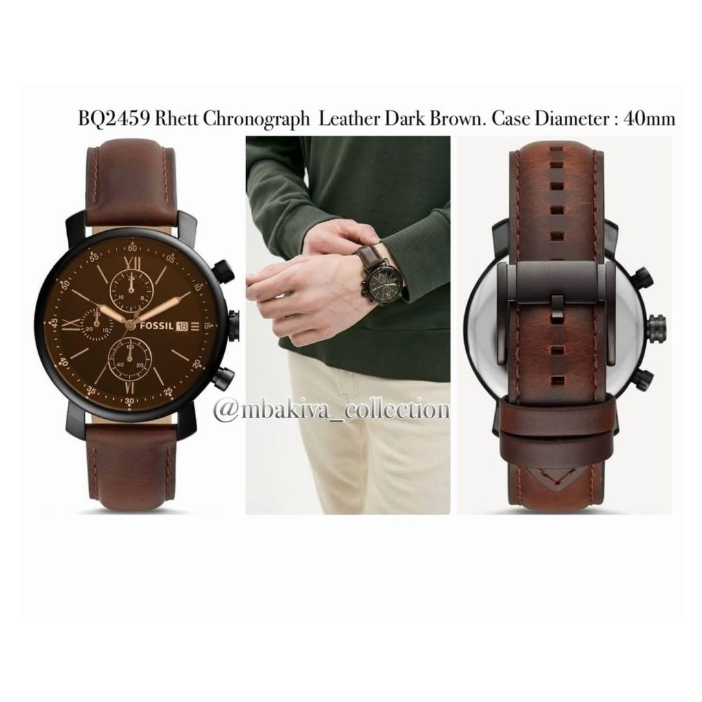BQ2459 Rhett Chronograph Leather Dark Brown