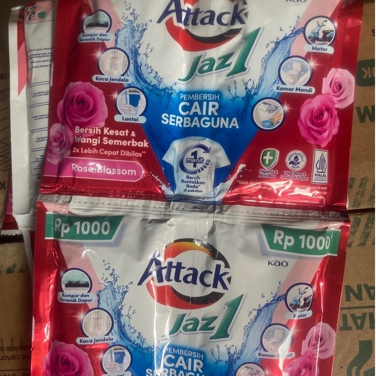 JAZ 1 ATTACK DETERJENT CAIR 1 RENCENG 12 SACHET