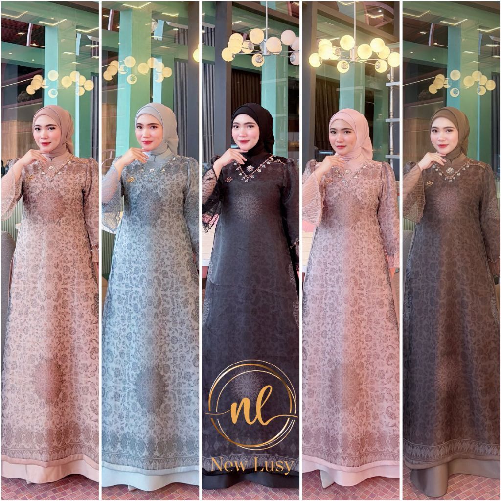 Keisya new lusy Vineta dres  by new lusy gamis terbaru cod new lusy gamis viral berukat