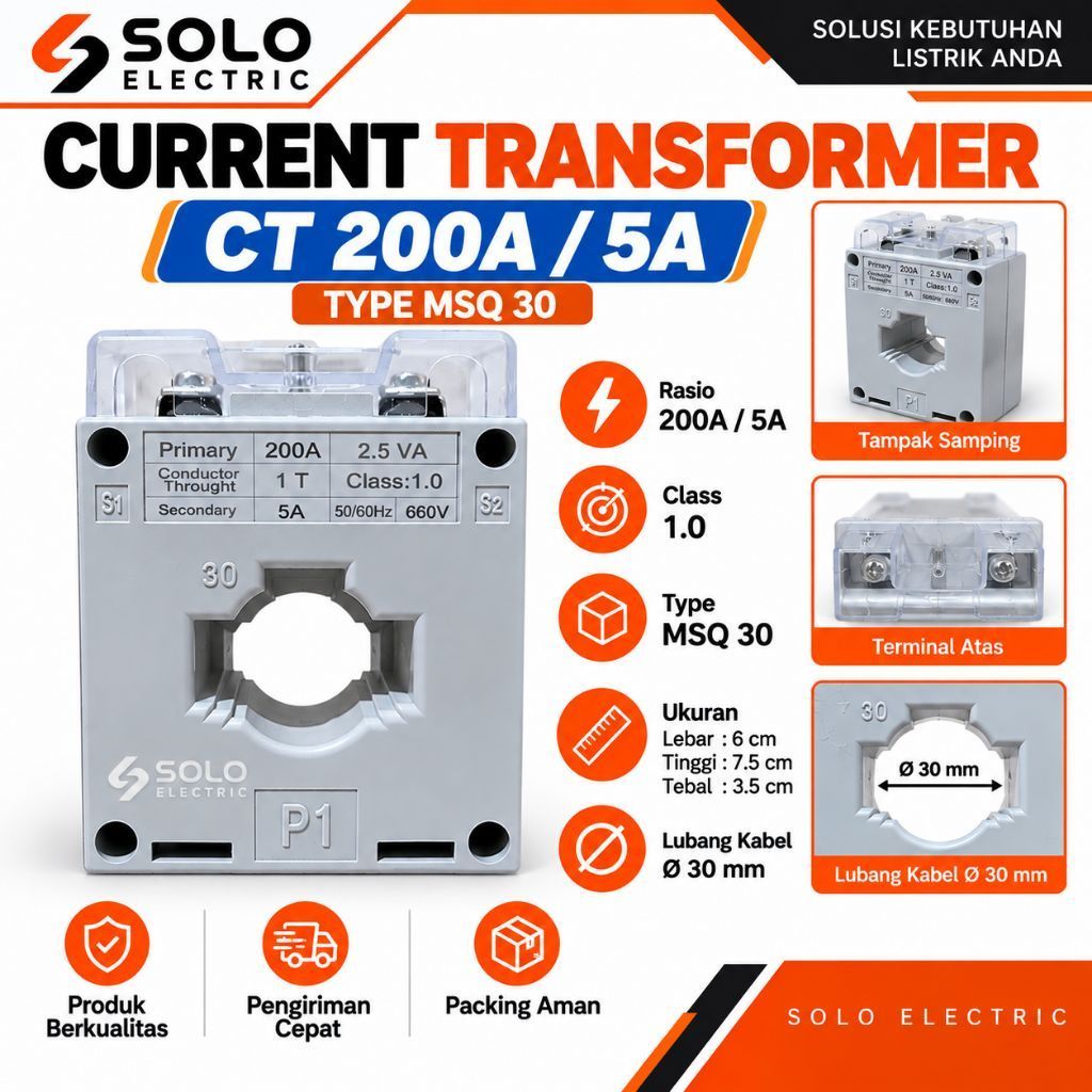 CURRENT TRANSFORMER 200A / CT 200A /5A