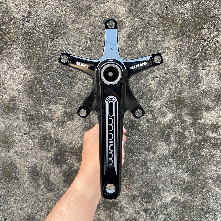 Crankset Sram Omnium BCD 144 Arm 165 Repainted