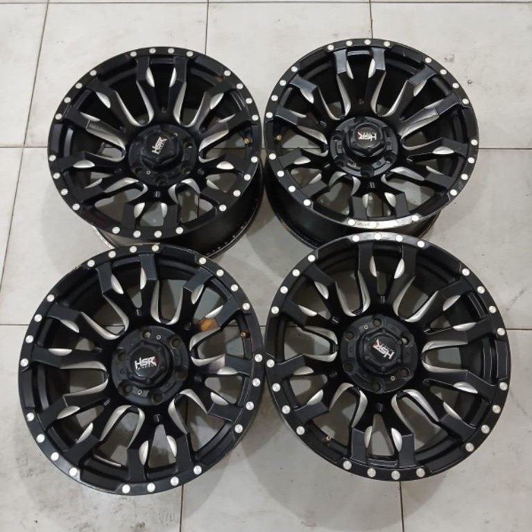 VELG MOBIL SECOND  OFFROAD R18 VELG HSR R18 LEBAR 9 ET15 PCD 6X139 BISA BUAT PAJERO, FORTUNER, HILUX