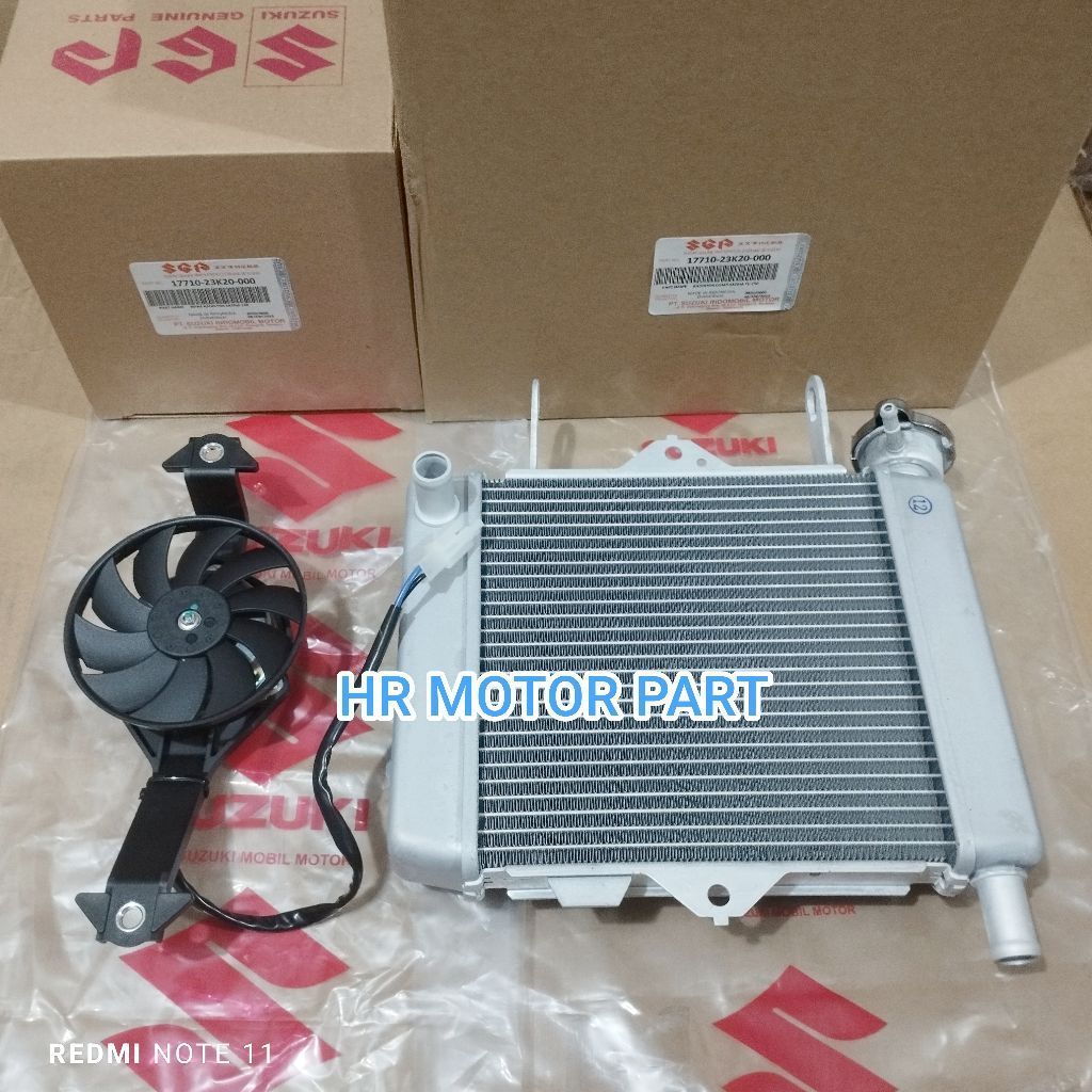 RADIATOR ASSY SATRIA FU NEW FI INJEKSI 150 + KIPAS RADIATOR ASSY SATRIA FU FI INJEKSI