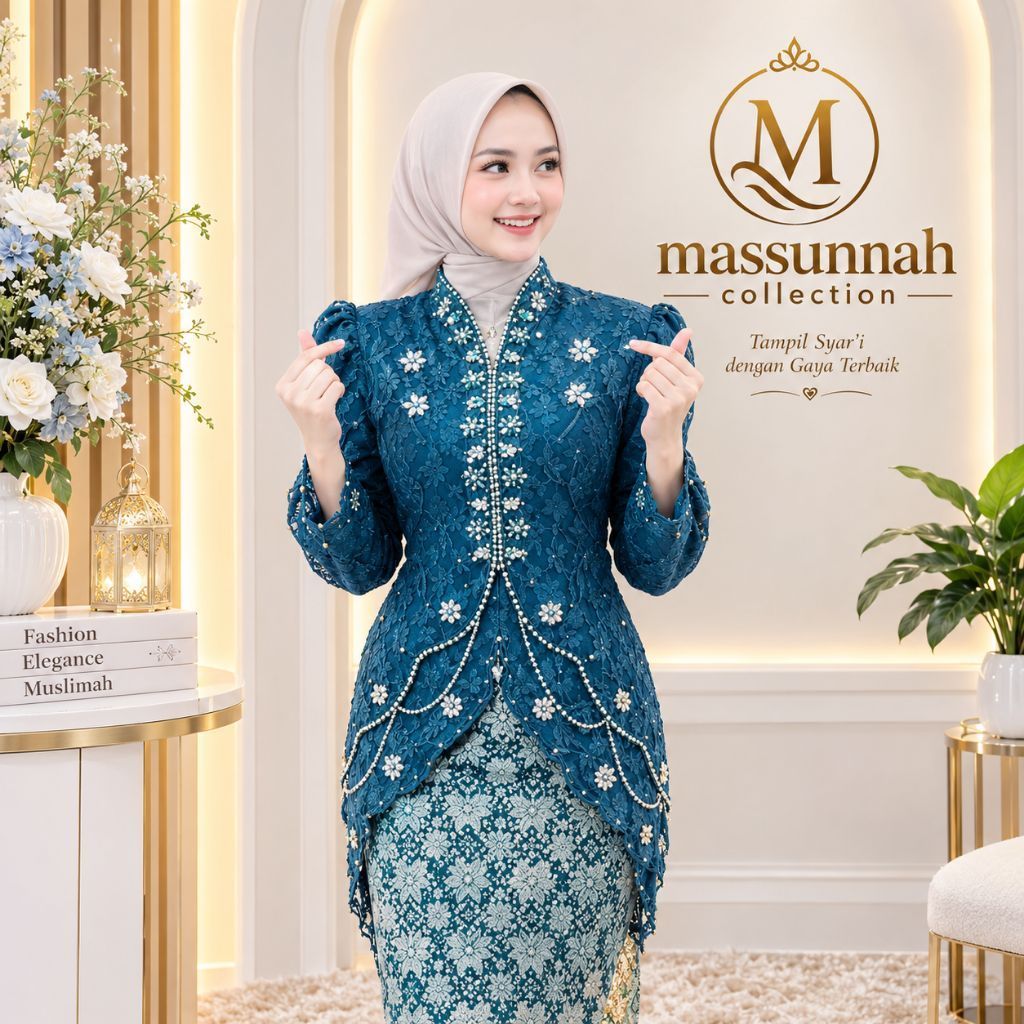 Baju Kebaya Briyanka Tille Full Payet Mewah Dress Wanita Acara Lamaran  Wisuda