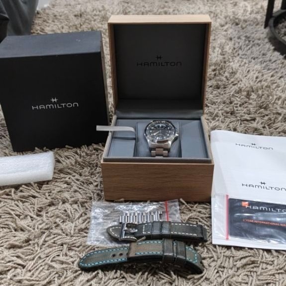 Jam tangan Hamilton khaki date and day pilot murph model vintage swiss original like new