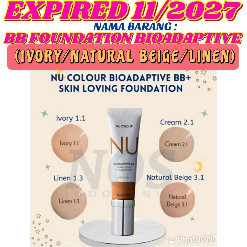 NU COLOUR Bioadaptive BB+ Skin Loving Foundation Ivory Beige Linen