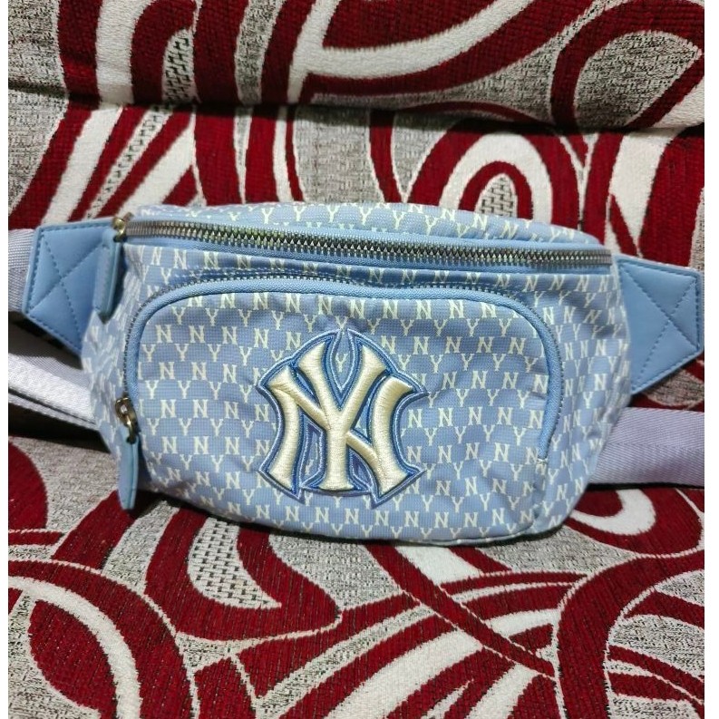 Tas Selempang Pria MLB Monogram Blue Original Kondisi Second Like New