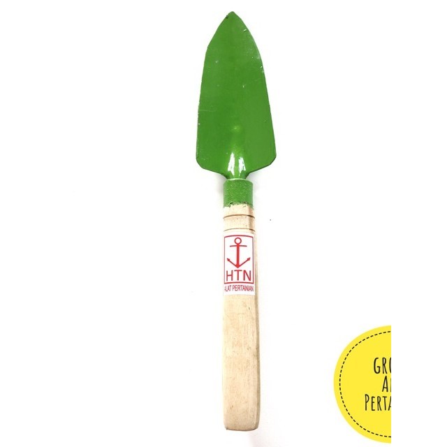 Sekop Kecil Besi Plat Kayu Akasia Berkebun