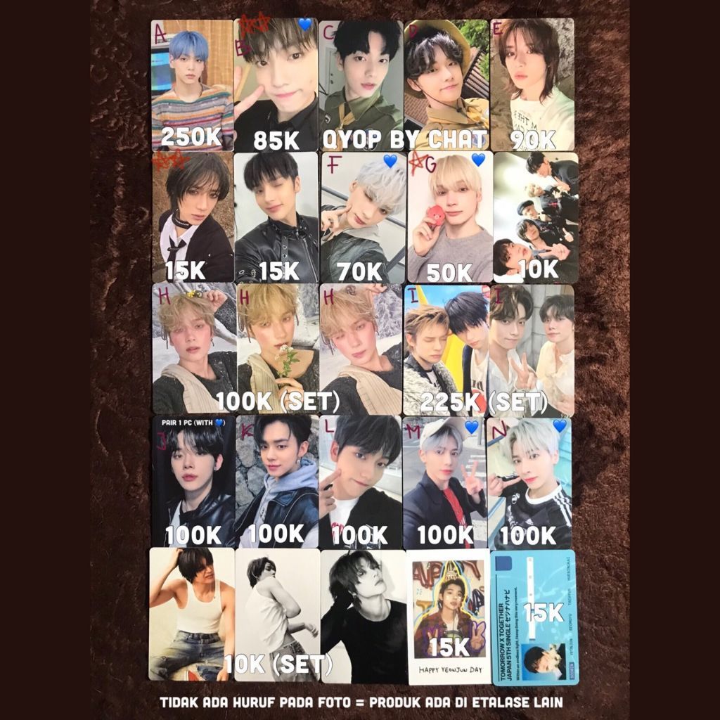 [READY] PHOTOCARD OFFICIAL TXT SOOBIN YEONJUN BEOMGYU TAEHYUN HUENINGKAI AMOSITT 7TH YEAR M3 TOMORRO