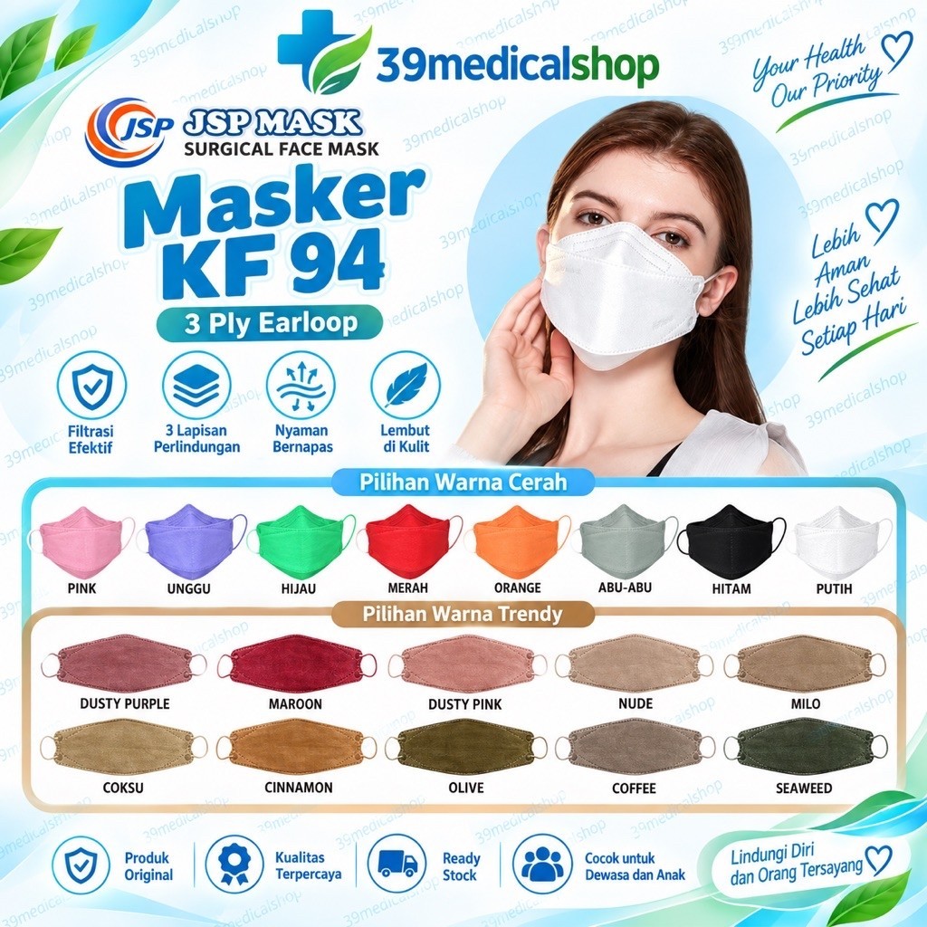 MASKER KF94 JSP 3D SM05 MODEL CONVEX - SURGICAL MASK JSP SM05