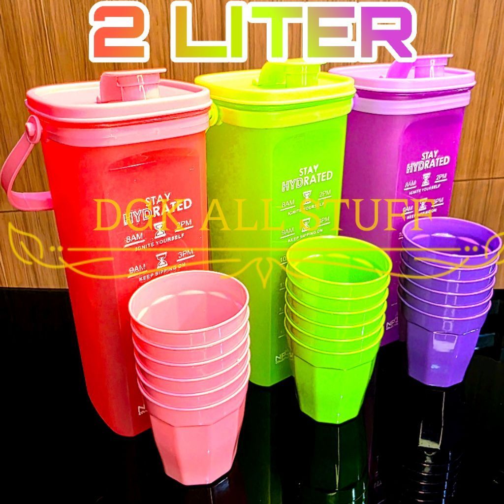 Botol Tempat Minum Air Coolpot Cool Pot Thumbler Tumbler Olahraga Besar Jumbo 2L 2 L 2 Liter Plastik