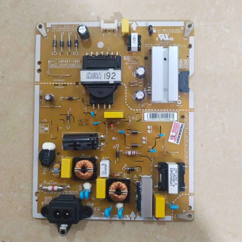Psu Power Supply Tv LG 43UN7300PTC 43UN7300 / Mesin Tv LG 43UN7300 PTC