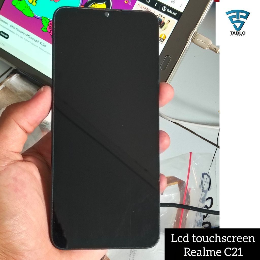 LCD touchscreen Realme C21 original copotan hp