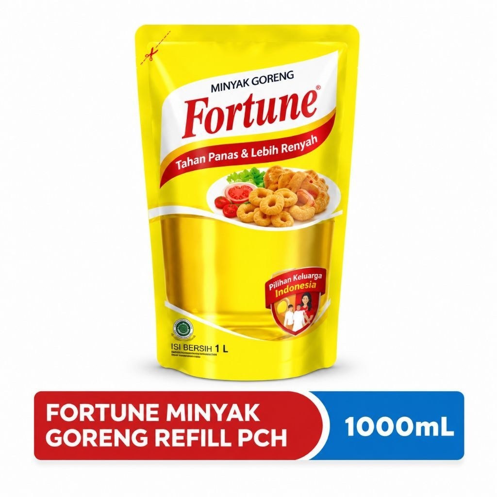 minyak Fortune 1kg kemasan pouch,minyak Fortune pouch,minyak goreng fortune