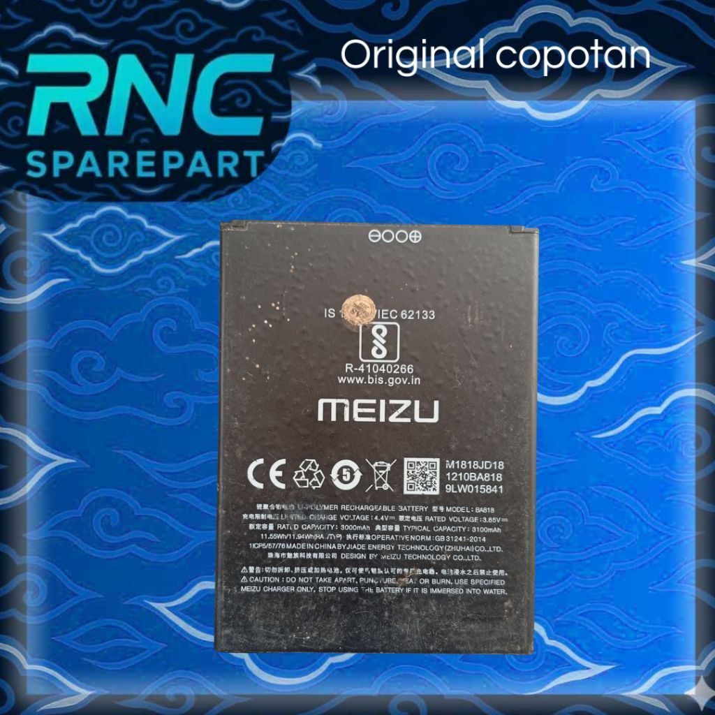 Baterai Baterry Meizu C9/C9 Pro BAB18 Second Original Copotan